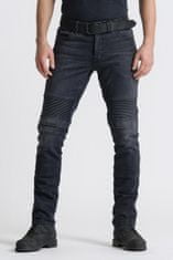 PANDO MOTO kalhoty jeans KARL DEVIL 9 washed černé 34