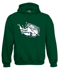 Hobbytriko Rybářská mikina - Trout Fishing Barva: Zelená lahvová, Velikost: L