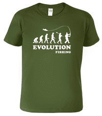 Hobbytriko Tričko pro rybáře - Fishing Evolution Barva: Středně zelená (16), Velikost: M