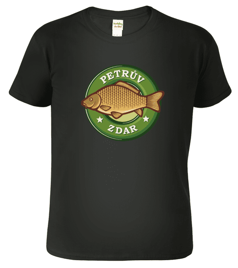 Hobbytriko Rybářské tričko - Petrův zdar (kapr) Barva: Béžová (51), Velikost: S