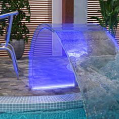 Greatstore Bazénová fontána s RGB LED osvětlením akryl 50 cm