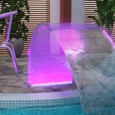 Greatstore Bazénová fontána s RGB LED osvětlením a konektory akryl 50 cm