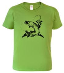 Hobbytriko Rybářské tričko - Rybář a štika Barva: Středně zelená (16), Velikost: M