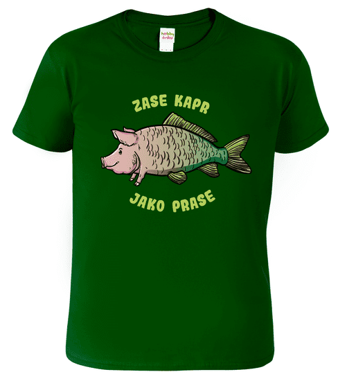 Hobbytriko Vtipné tričko pro rybáře - Zase kapr jako prase Barva: Černá (01), Velikost: S