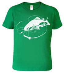 Hobbytriko Tričko pro rybáře - Sumec velký Barva: Středně zelená (16), Velikost: 3XL