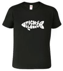 Hobbytriko Rybářské tričko - Tichý blázen Barva: Černá (01), Velikost: S