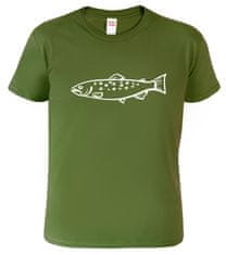 Hobbytriko Rybářské tričko - Kresba pstruha Barva: Černá (01), Velikost: S