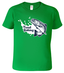 Hobbytriko Tričko pro rybáře - Trout Fishing Barva: Středně zelená (16), Velikost: L