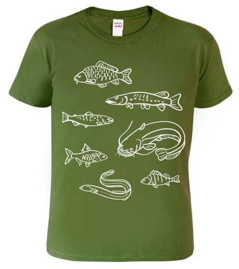 Hobbytriko Rybářské tričko - Ryby našich vod Barva: Černá (01), Velikost: S