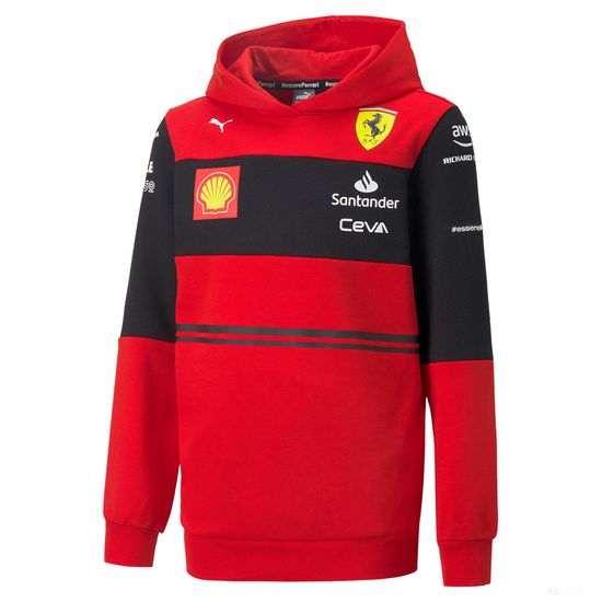 Ferrari mikina TEAM 2022 dětská černo-červená