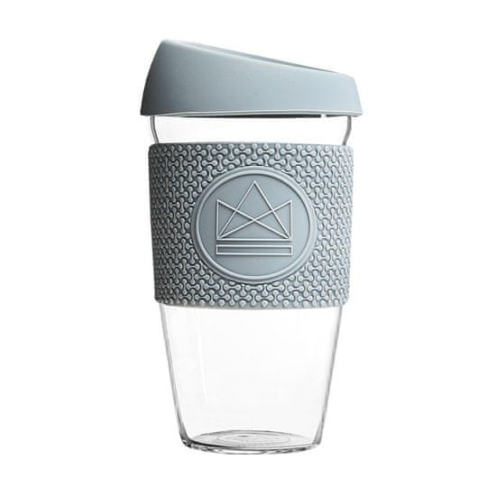 Neon Kactus , Skleněný hrnek na kávu, L, 450 ml | šedý