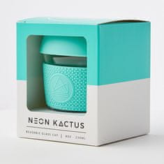 Neon Kactus , Skleněný hrnek na kávu, S, 230 ml | tyrkysový