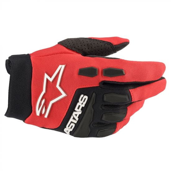 Alpinestars rukavice FULL BORE dětské bright černo-bílo-červené