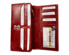 Dailyclothing Dámská kožená peněženka Loranzo - červená 751