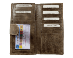 Dailyclothing Dámská kožená peněženka Loranzo - hnědá 732