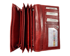 Dailyclothing Dámská kožená peněženka Loranzo - červená 741