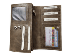 Dailyclothing Dámská kožená peněženka Loranzo - hnědá 735