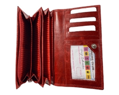 Dailyclothing Dámská kožená peněženka Loranzo - červená 732