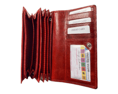 Dailyclothing Dámská kožená peněženka Loranzo - červená 735