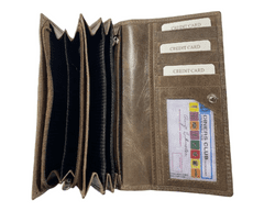 Dailyclothing Dámská kožená peněženka Loranzo - hnědá 751