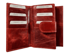Dailyclothing Dámská kožená peněženka Loranzo - červená 744