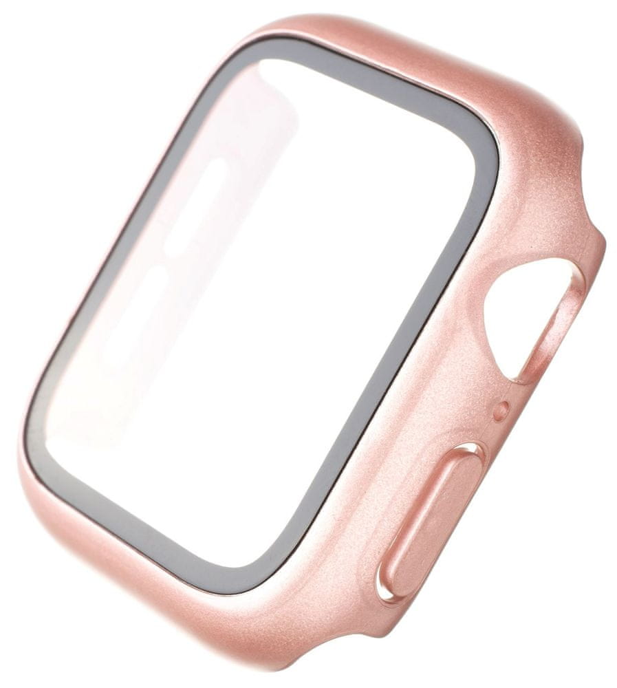 FIXED Ochranné pouzdro Pure+ s temperovaným sklem pro Apple Watch 41mm FIXPUW+-817-PI, růžové