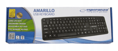 Esperanza Membránová klávesnice Amarillo EK134 černá 