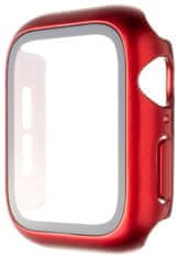 FIXED Ochranné pouzdro Pure+ s temperovaným sklem pro Apple Watch 41mm FIXPUW+-817-RD, červené