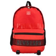 Newberry Stylový studentský látkový batoh Darko, červená
