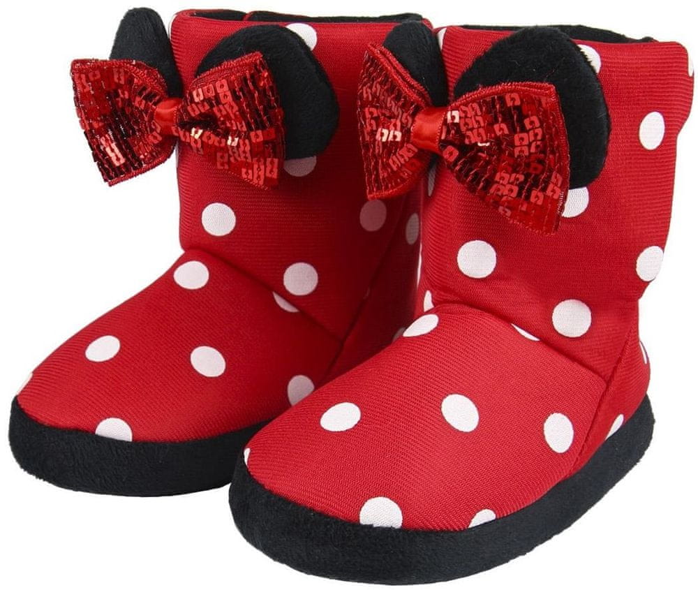 Disney dívčí kotníčkové bačkory Minnie Mouse 2300004553 červená 28/29