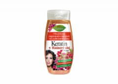 Bione Cosmetics Hloubkově regenerační šampon KERATIN + RICINOVÝ OLEJ 260 ml