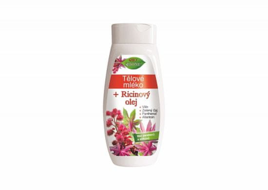 Bione Cosmetics Tělové mléko RICINOVÝ OLEJ 400 ml