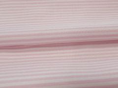 Mirtex Plátno HALENA 160 (33330 Košilovina růžový proužek)-140cm, 1 běžný metr