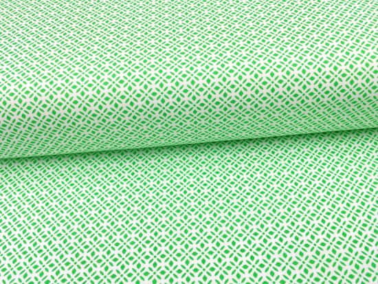 Mirtex Plátno DOMESTIK 145/21363-4 vzor ORNAMENT zelený, 1 běžný metr