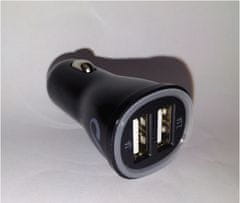 Interphone miniaturní autonabíječka DUAL s konektory 2x USB 2A černá