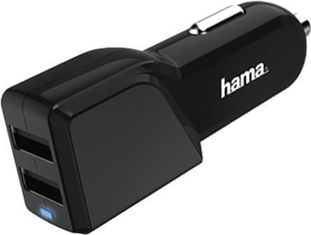 Hama dvojitá USB nabíječka do vozidla, 4,8 A