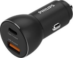 Philips nabíječka do auta, USB, USB-C, PD, QC, 30W