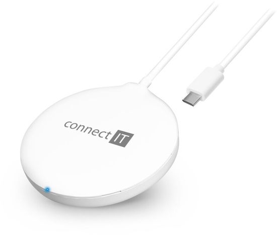 Connect IT bezdrátová nabíječka MagSafe Wireless Fast Charge, 15 W, bílá