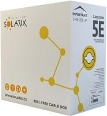 Solarix kabel licna CAT5E UTP PVC šedý 305m/box SXKL-5E-UTP-PVC-GY