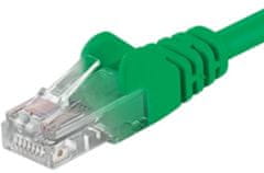 PremiumCord Patch kabel UTP RJ45-RJ45 level 5e, 0.25m, zelená