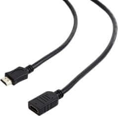 Gembird CABLEXPERT kabel HDMI-HDMI 3m, 1.4, M/F stíněný, zlacené kontakty, prodlužovací, černá