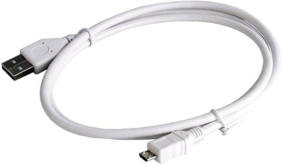 Gembird CABLEXPERT kabel USB A Male/Micro B Male 2.0, 0,5m, High Quality, bílá