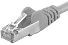 PremiumCord Patch kabel UTP RJ45-RJ45 CAT6, 0.1m, šedá