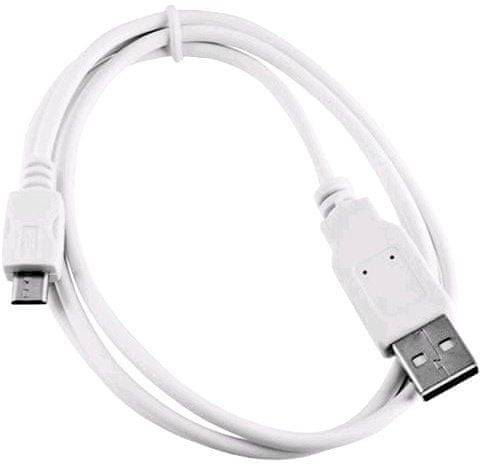 C-Tech kabel USB 2.0 AM/Micro, 1m, bílá
