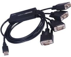 PremiumCord USB2.0 na 4 x RS232C