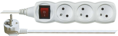 Emos prodlužovací kabel s vypínačem – 3 zásuvky, 1,5m, bílá