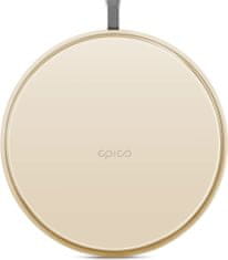 EPICO ultratenká bezdrátová nabíječka 10W s integrovaným kabelem, zlatá