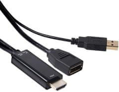 Club 3D adaptér HDMI 1.4 na DisplayPort 1.1 (M/F), USB napájení, 18cm