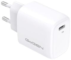 GoGEN síťová nabíječka ACHPD 120, USB-C, 20W, bílá + kabel USB-C, 1m, bílá