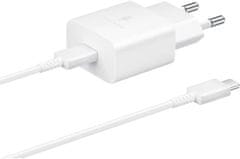 Samsung síťová nabíječka USB-C, 15W, bílá + USB-C kabel, 1m